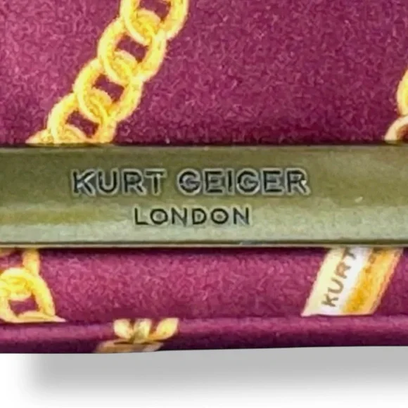 Kurt Geiger 🪢 NWT ❗️RARE Quilted Kensington with Scarf in Reversed Blue and Red - Picture 3 of 11